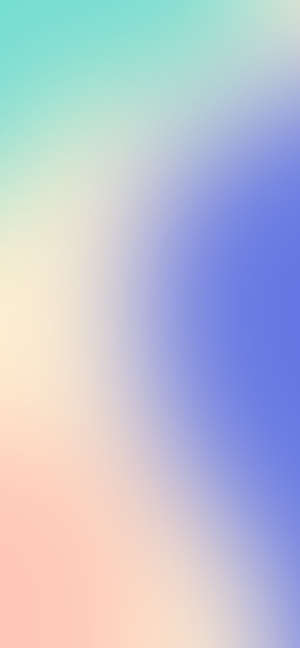 민트 그린, 페리윙클 블루, 연한 피치 색상 사이의 부드러운 전환이 특징인 수직 추상 메쉬 그라데이션.