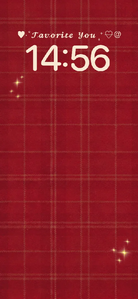 Un modèle de fond d'écran à carreaux rouges avec des étoiles scintillantes et un espace pour du texte personnalisé.